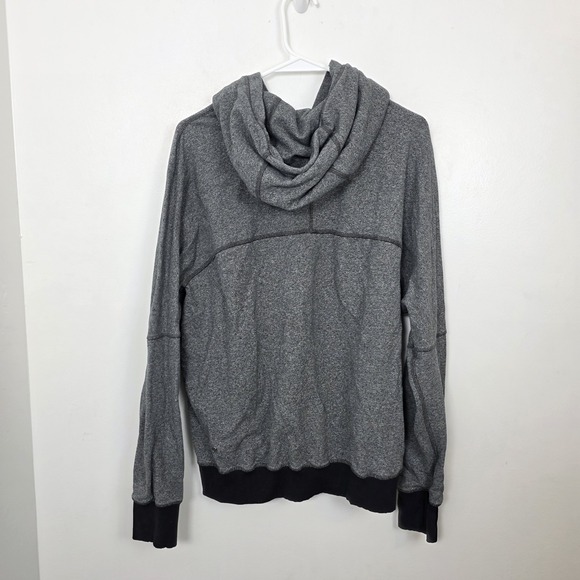 Lululemon Gray Black Om & Roam Stretch French Terry Hoodie Pullover Size Medium - Picture 6 of 8